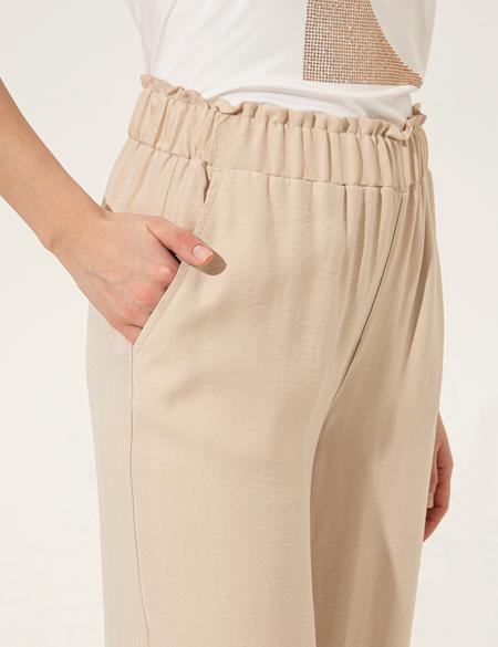 Bej Dad Fit Kanvas Pantolon - 50246188028