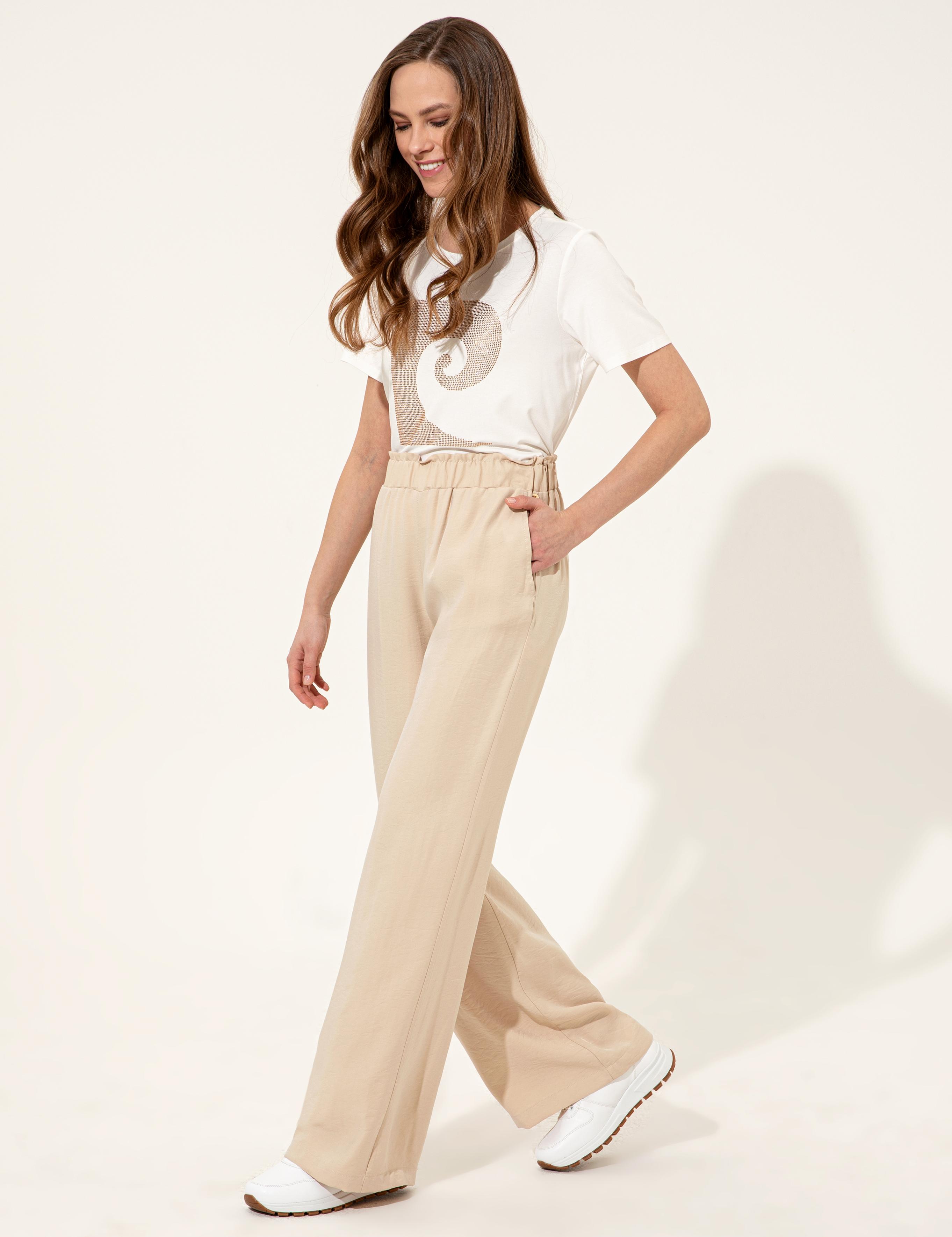 Bej Dad Fit Kanvas Pantolon