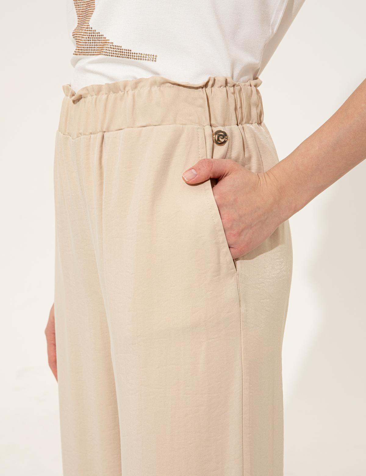 Bej Dad Fit Kanvas Pantolon - 50246188028