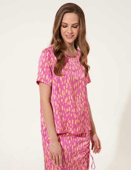 Menekşe Kısa Kollu Bluz - 50247880003