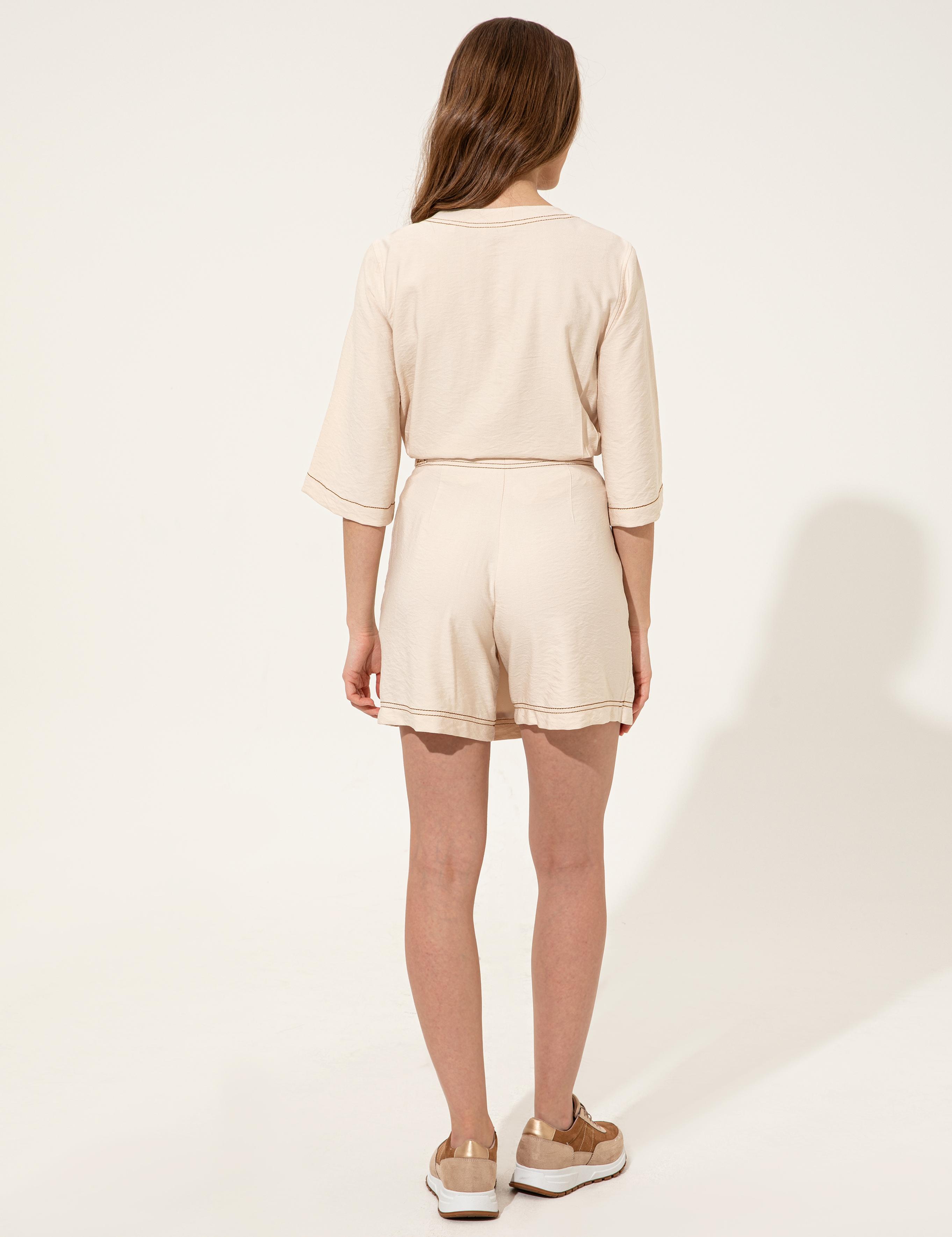 Krem A Kesim Şort Etek