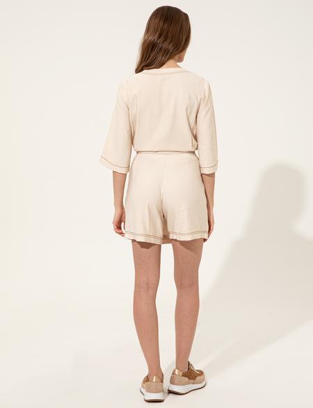 Krem A Kesim Şort Etek - 50247487003