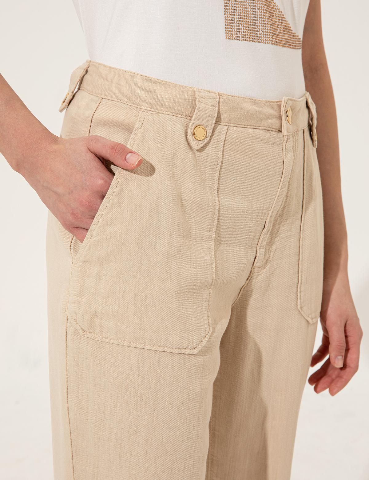 Bej Jogger Fit Kanvas Pantolon - 50246729011