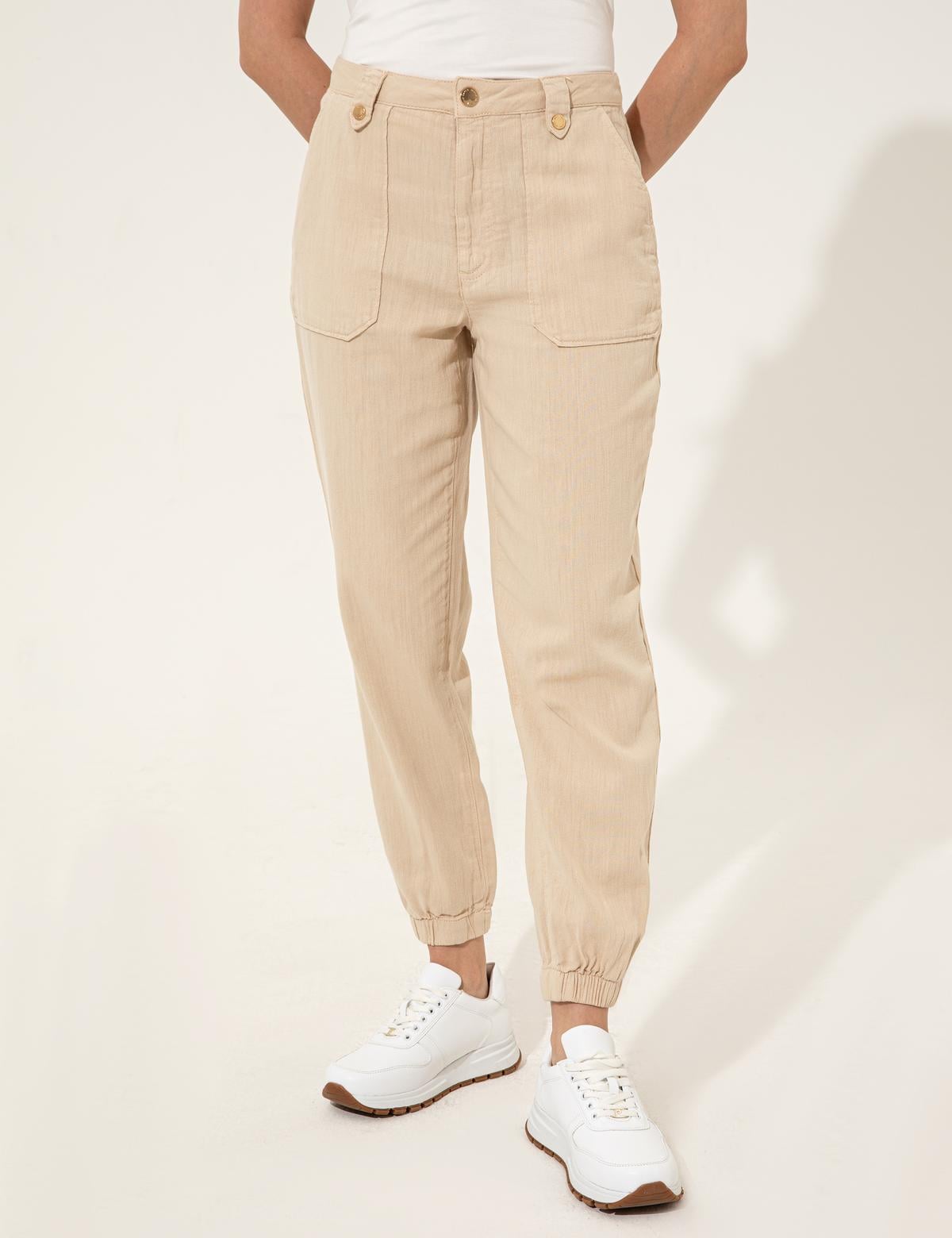 Bej Jogger Fit Kanvas Pantolon - 50246729011