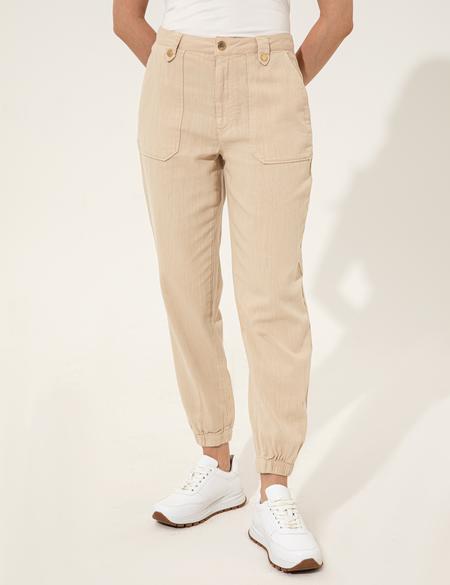 Bej Jogger Fit Kanvas Pantolon - 50246729011