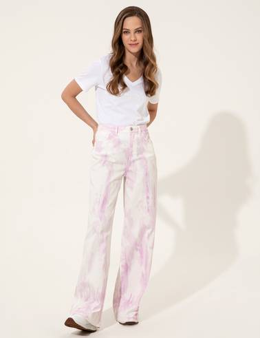Lila Denim Pantolon