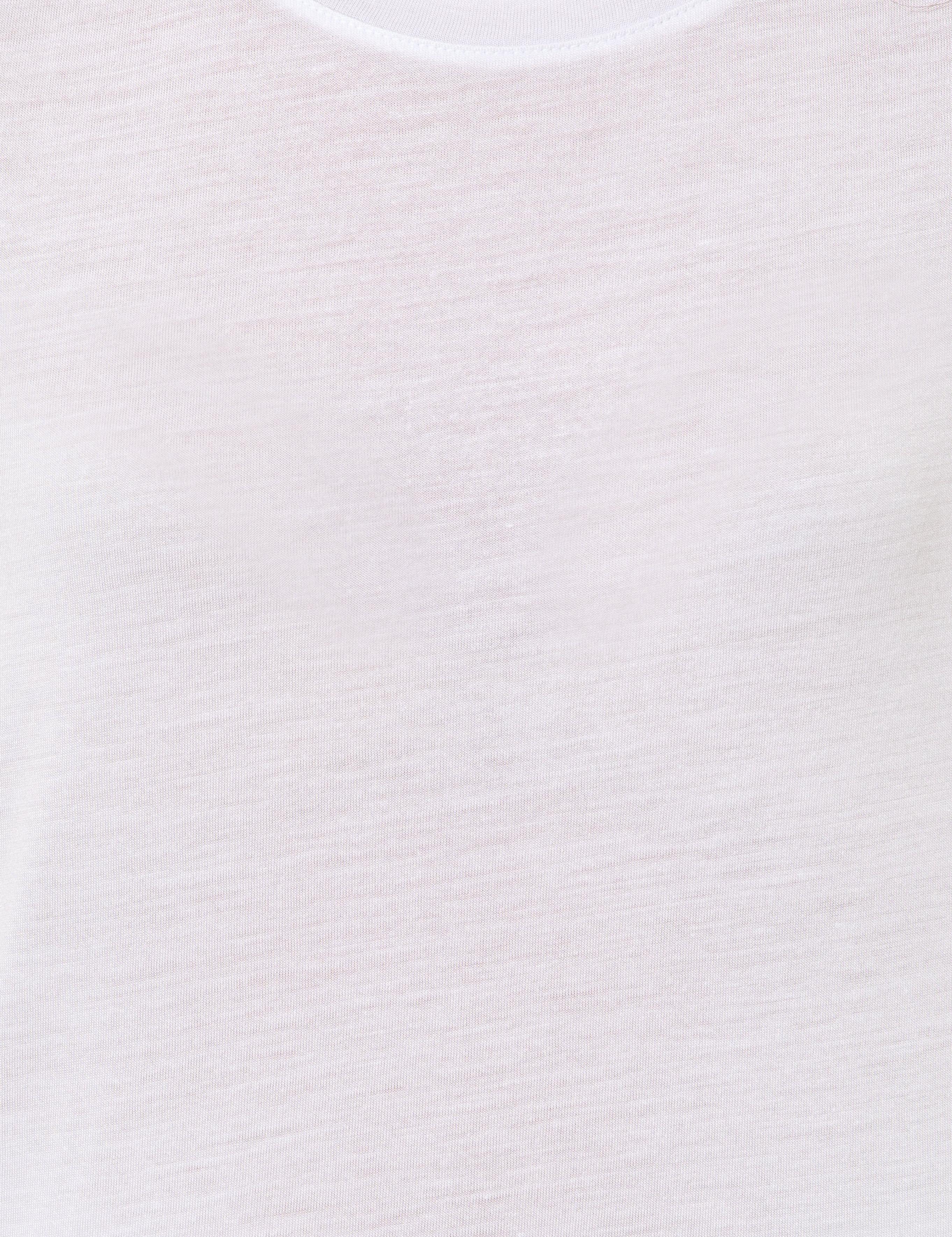 Beyaz Regular Fit Bisiklet Yaka Tişört