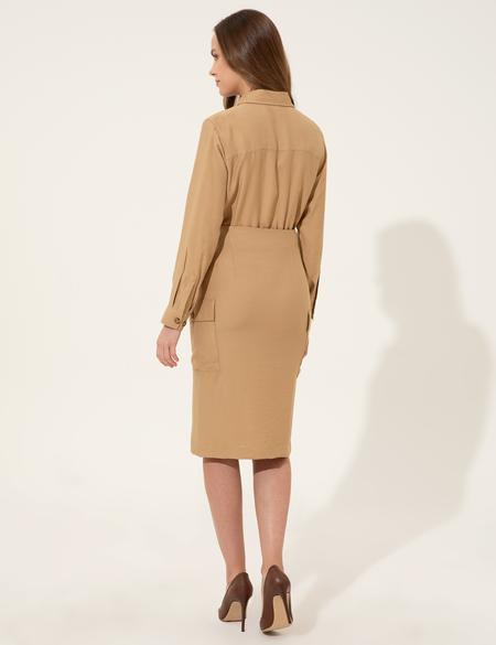 Camel Dokuma Etek - 50247481001