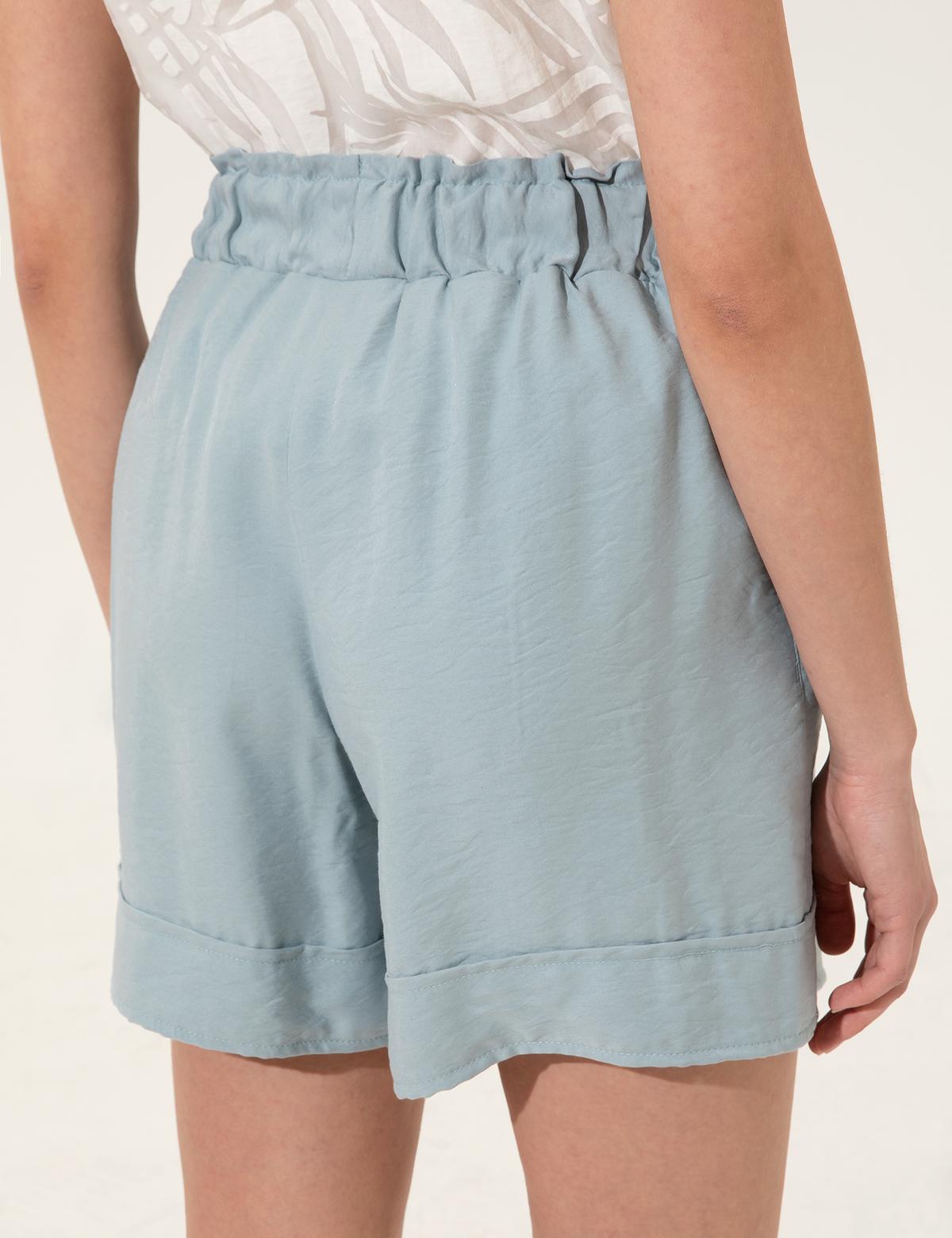 Mint Yüksek Bel Bermuda Şort - 50247876027