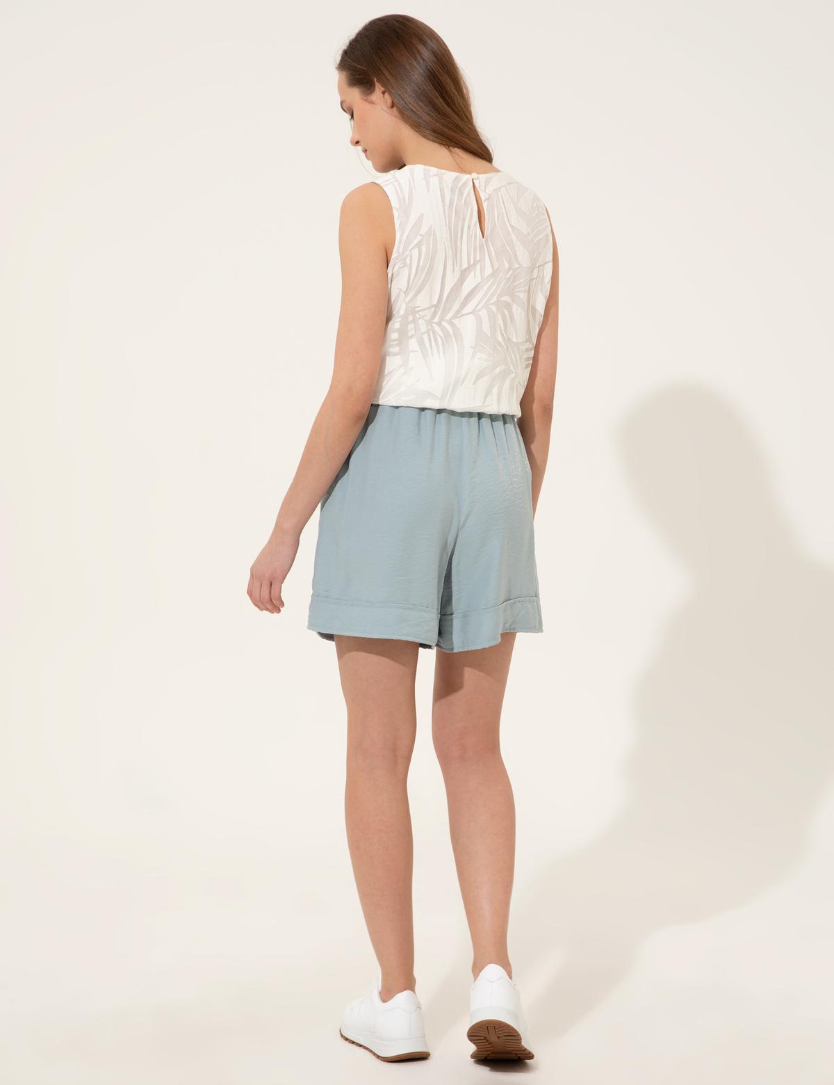 Mint Yüksek Bel Bermuda Şort - 50247876027