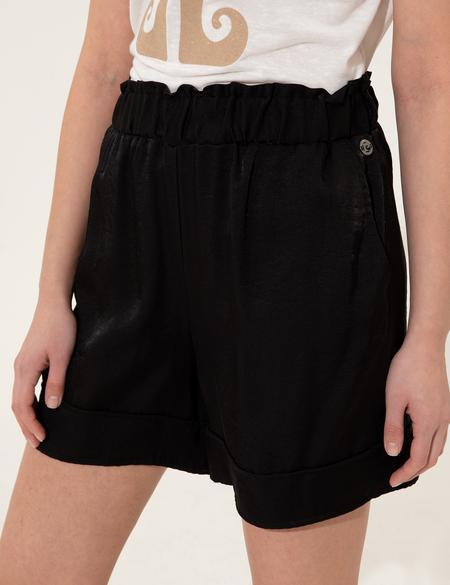 Siyah Relax Bermuda Şort - 50247876043