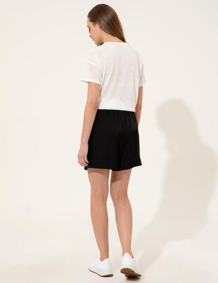 Siyah Relax Bermuda Şort - 50247876043