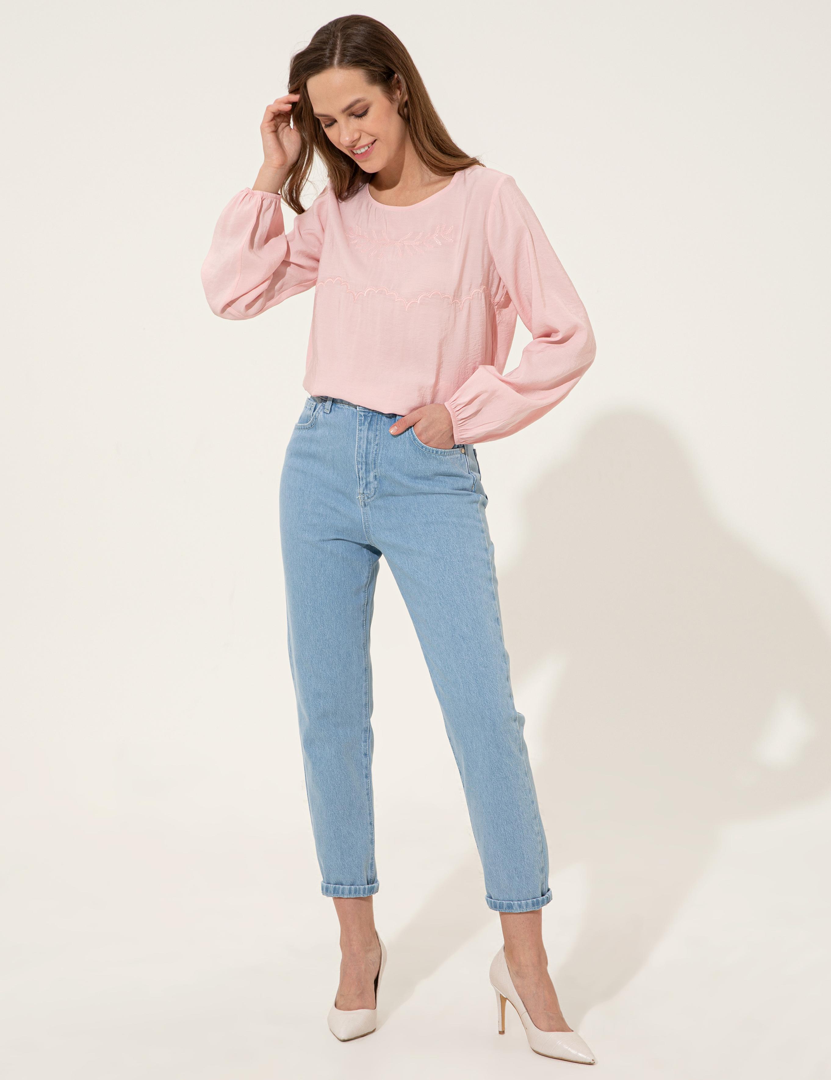 Pembe Regular Fit Bluz