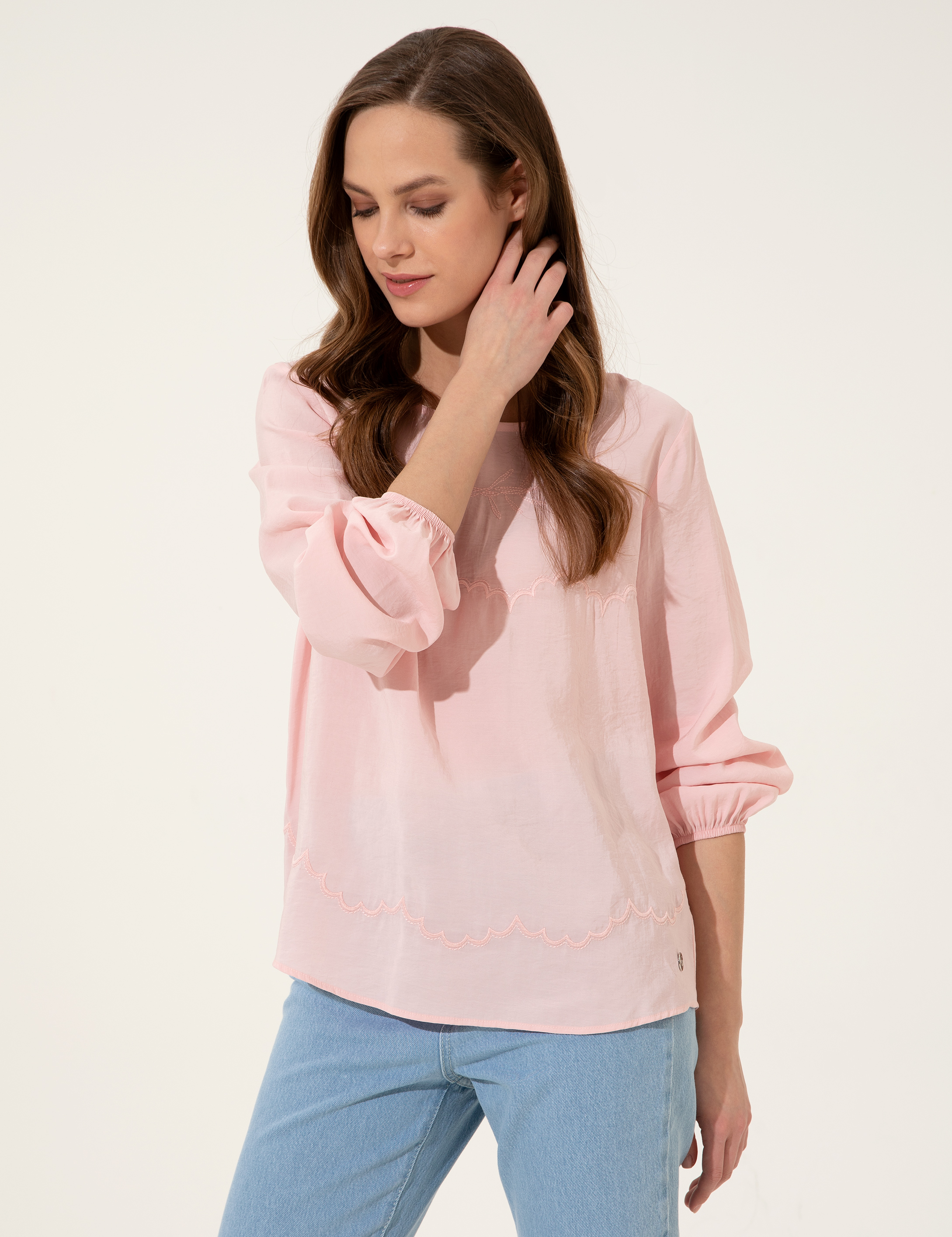 Pembe Regular Fit Bluz