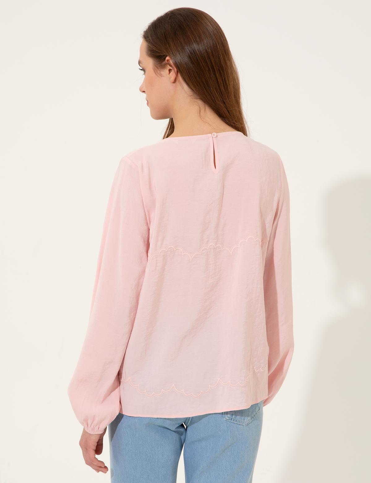 Pembe Regular Fit Bluz - 50246373033