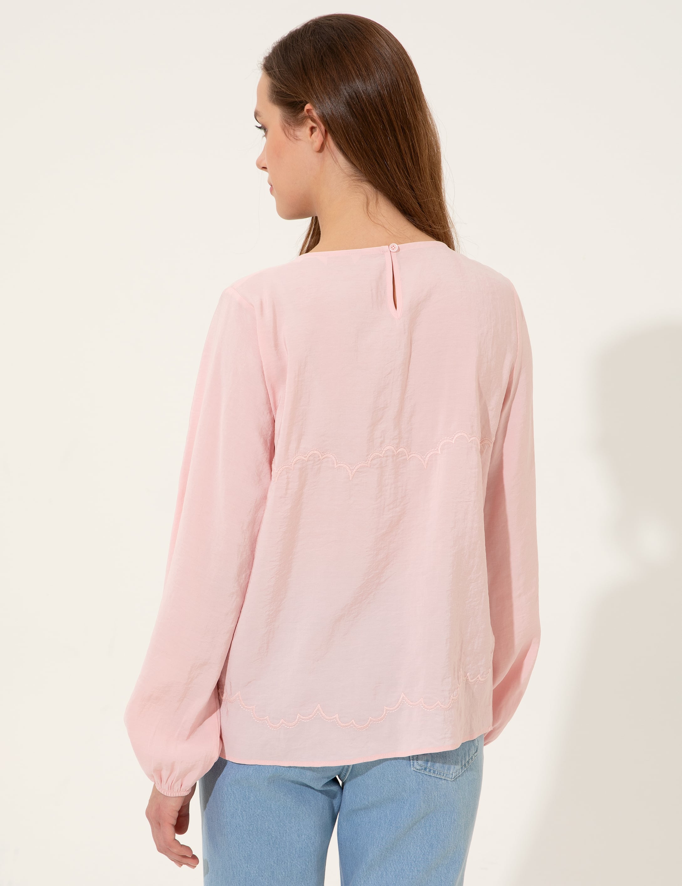 Pembe Regular Fit Bluz