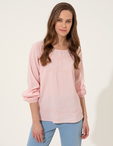 Pembe Regular Fit Bluz