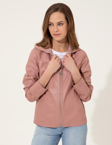 Pembe Deri Ceket - 50252517012