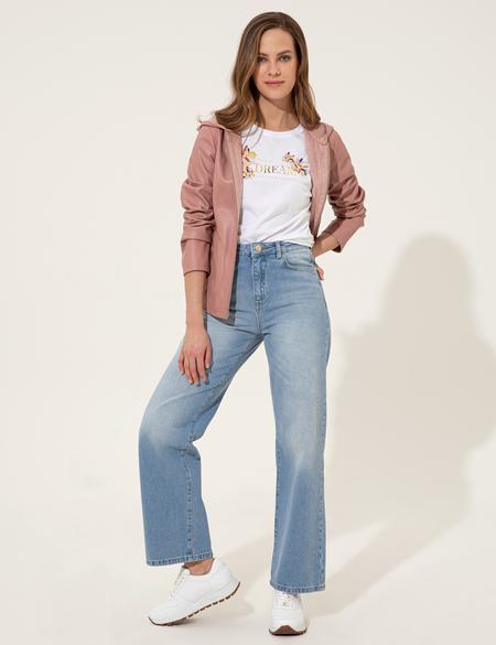 Pembe Deri Ceket - 50252517012