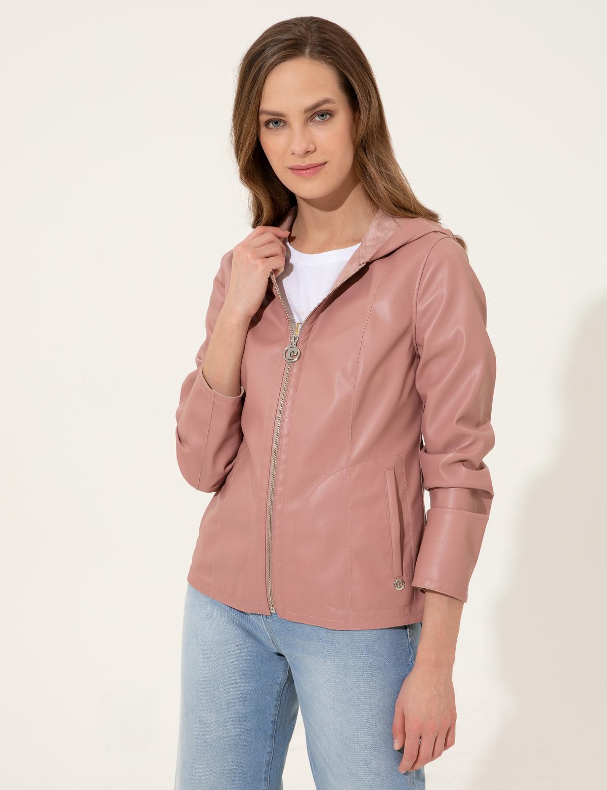 Pembe Deri Ceket - 50252517012