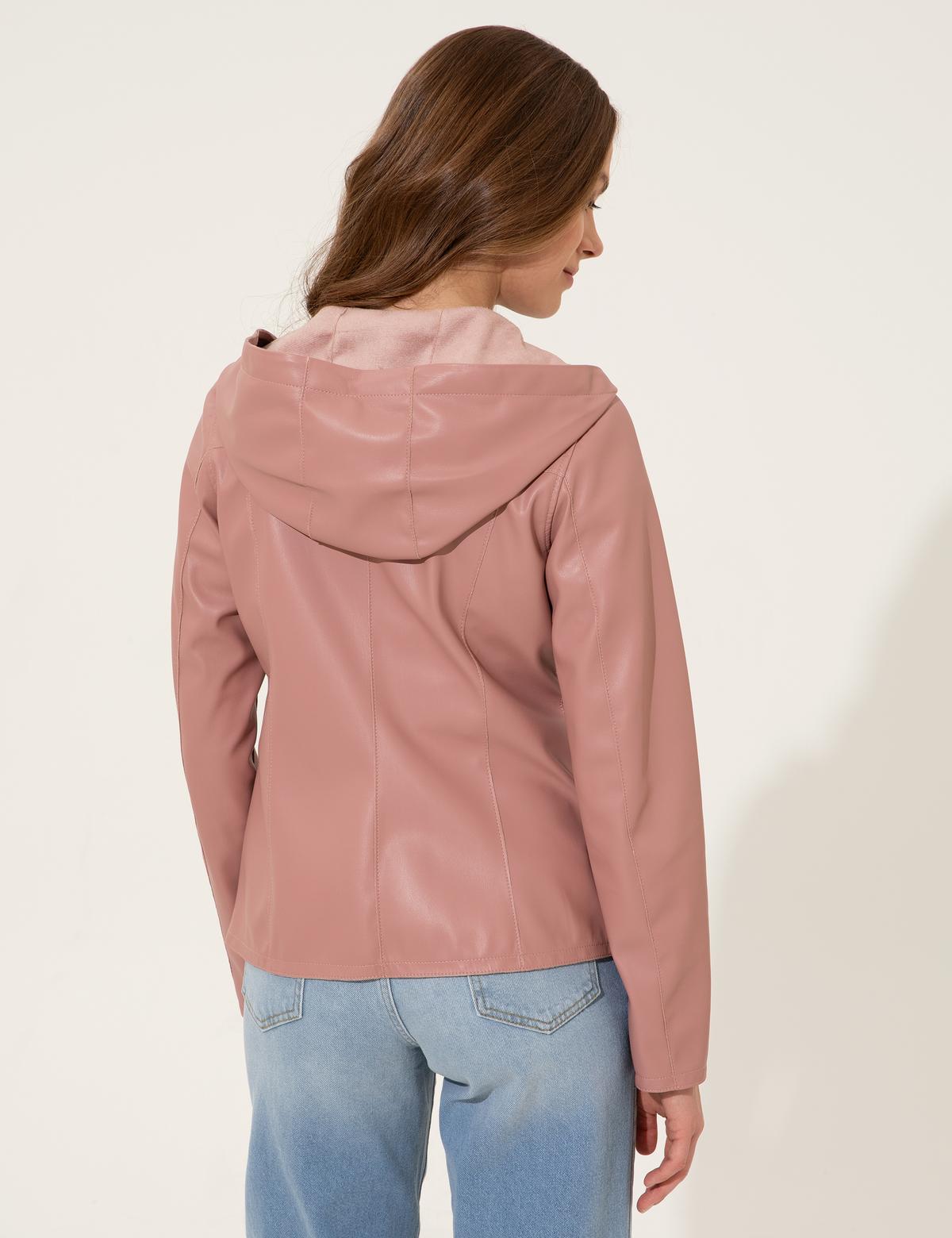 Pembe Deri Ceket - 50252517012