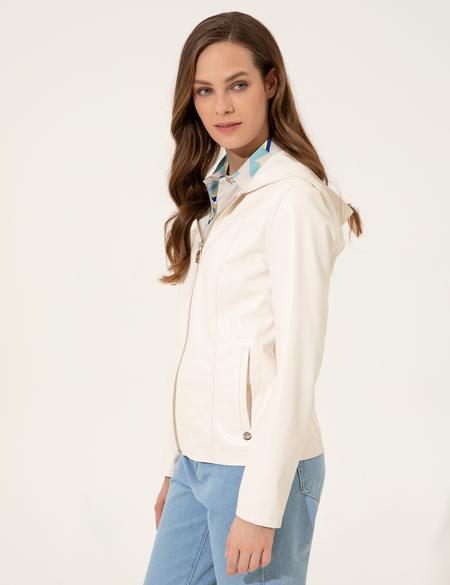 Bej Deri Ceket - 50252517003