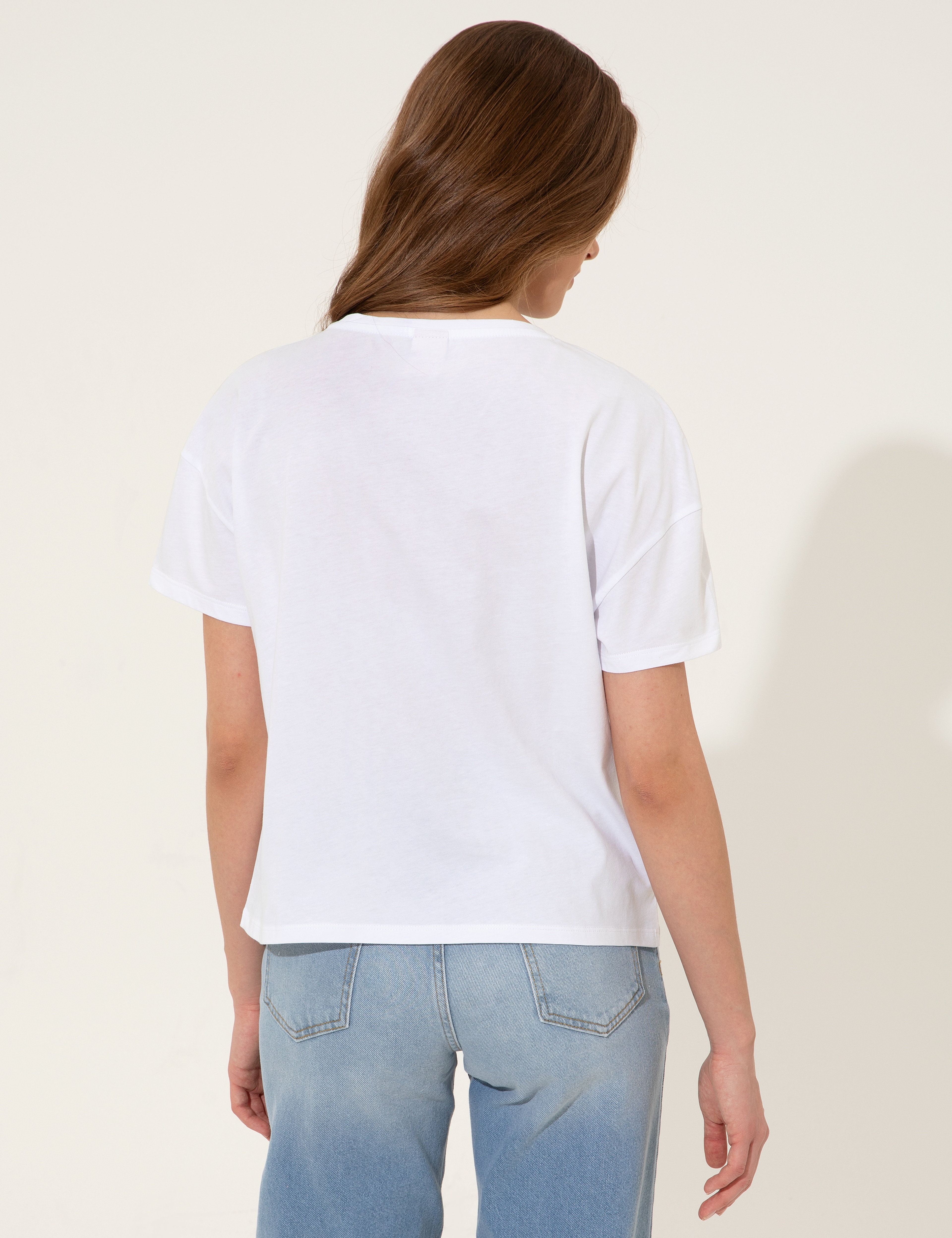 Beyaz Crop Top Tişört