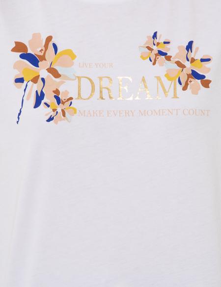 Beyaz Crop Top Tişört - 50252138003