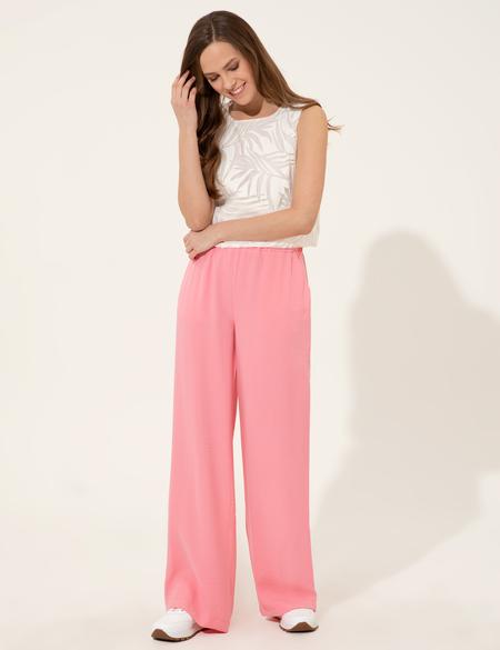 Fuşya Dad Fit Kanvas Pantolon - 50246188019