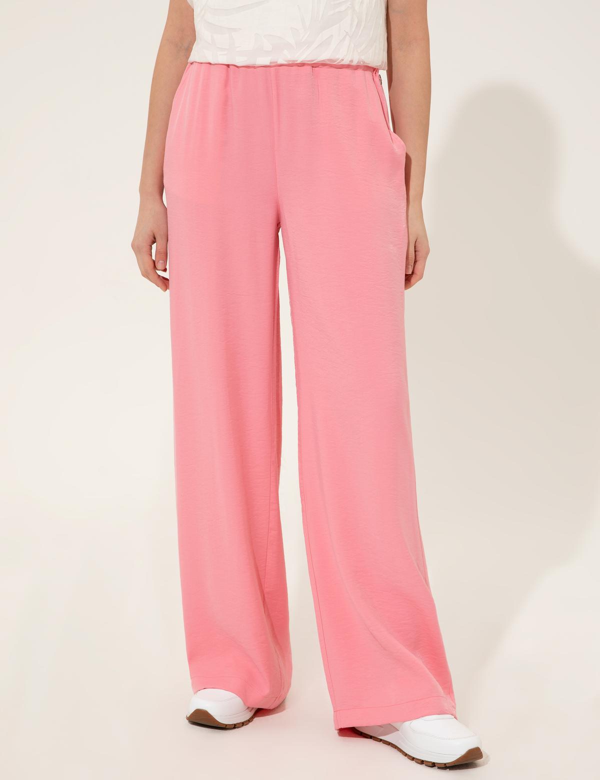 Fuşya Dad Fit Kanvas Pantolon - 50246188019