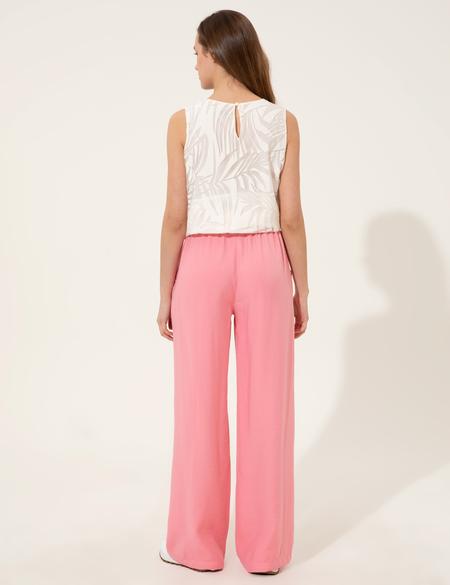 Fuşya Dad Fit Kanvas Pantolon - 50246188019