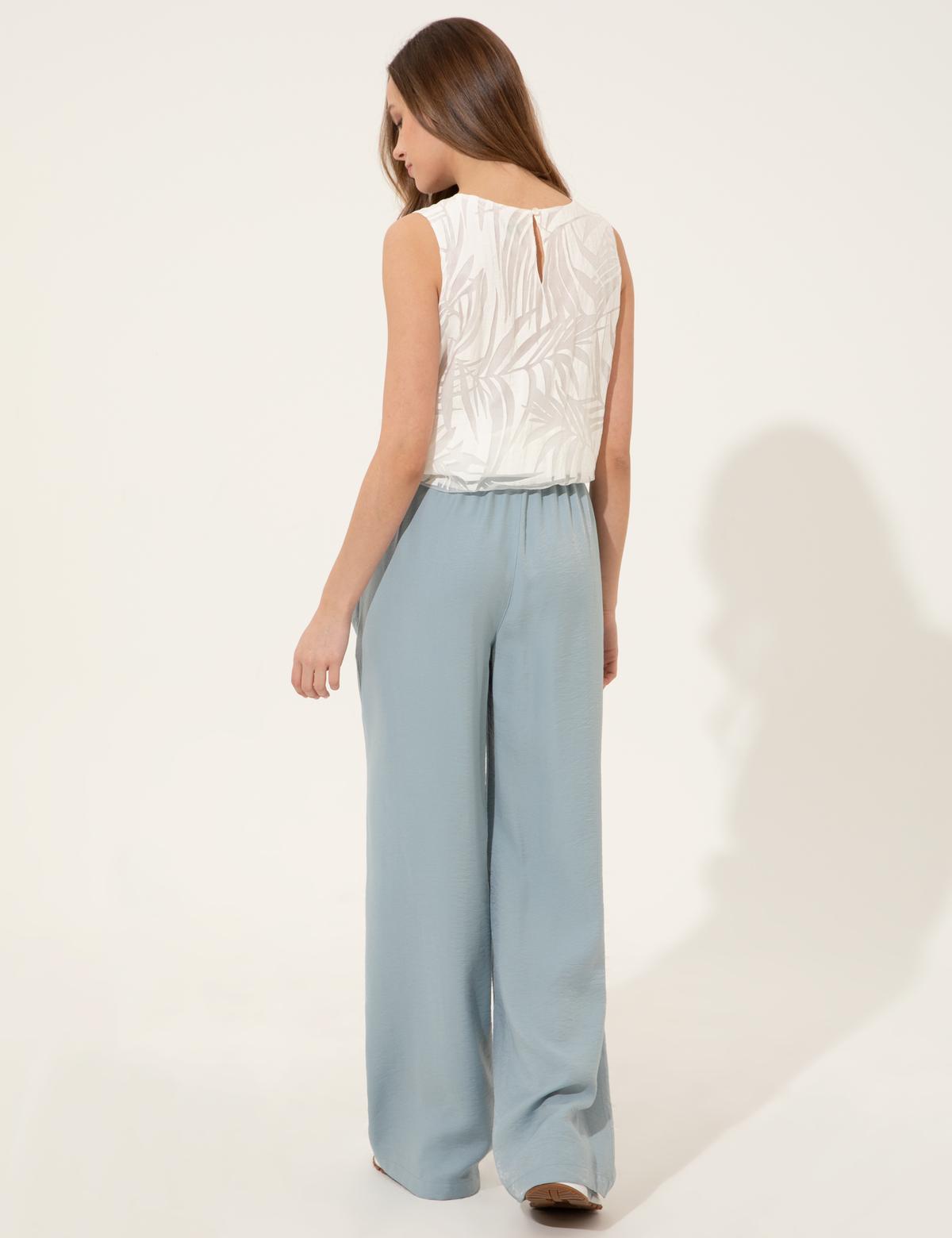 Mint Dad Fit Kanvas Pantolon - 50246188002