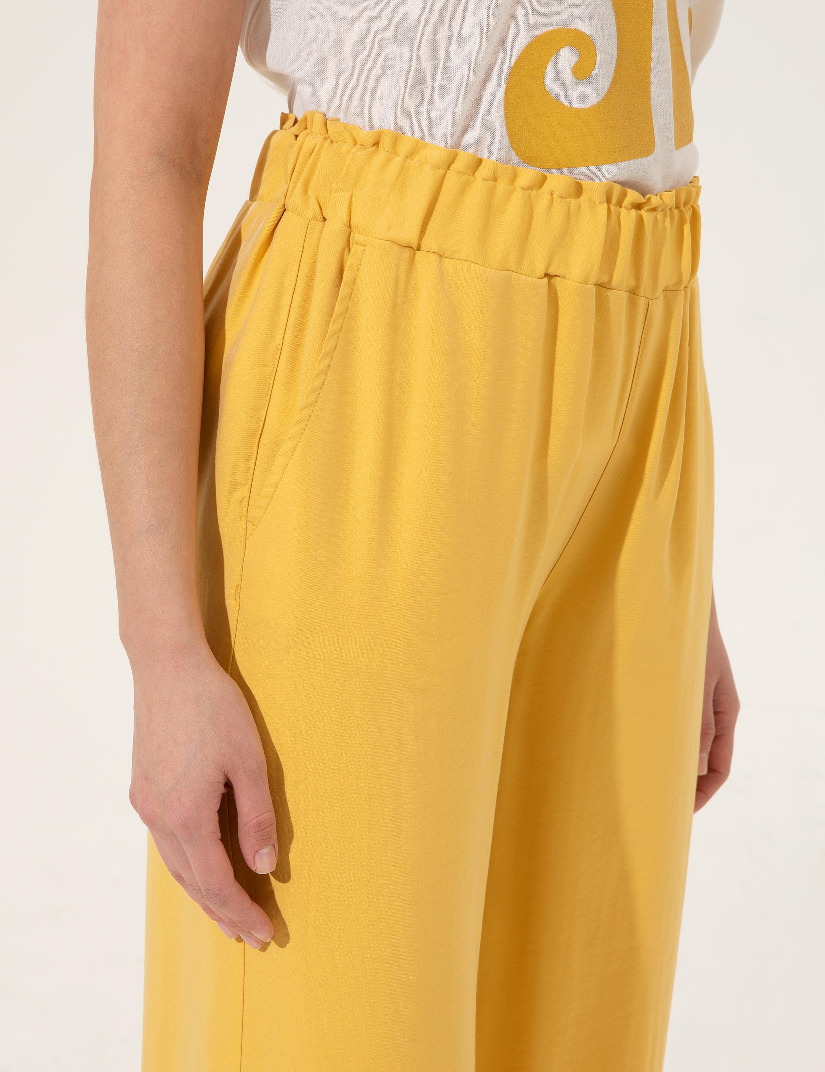 Neon Sarı Dad Fit Kanvas Pantolon