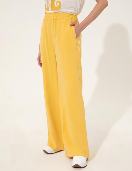 Neon Sarı Dad Fit Kanvas Pantolon - 50246188039