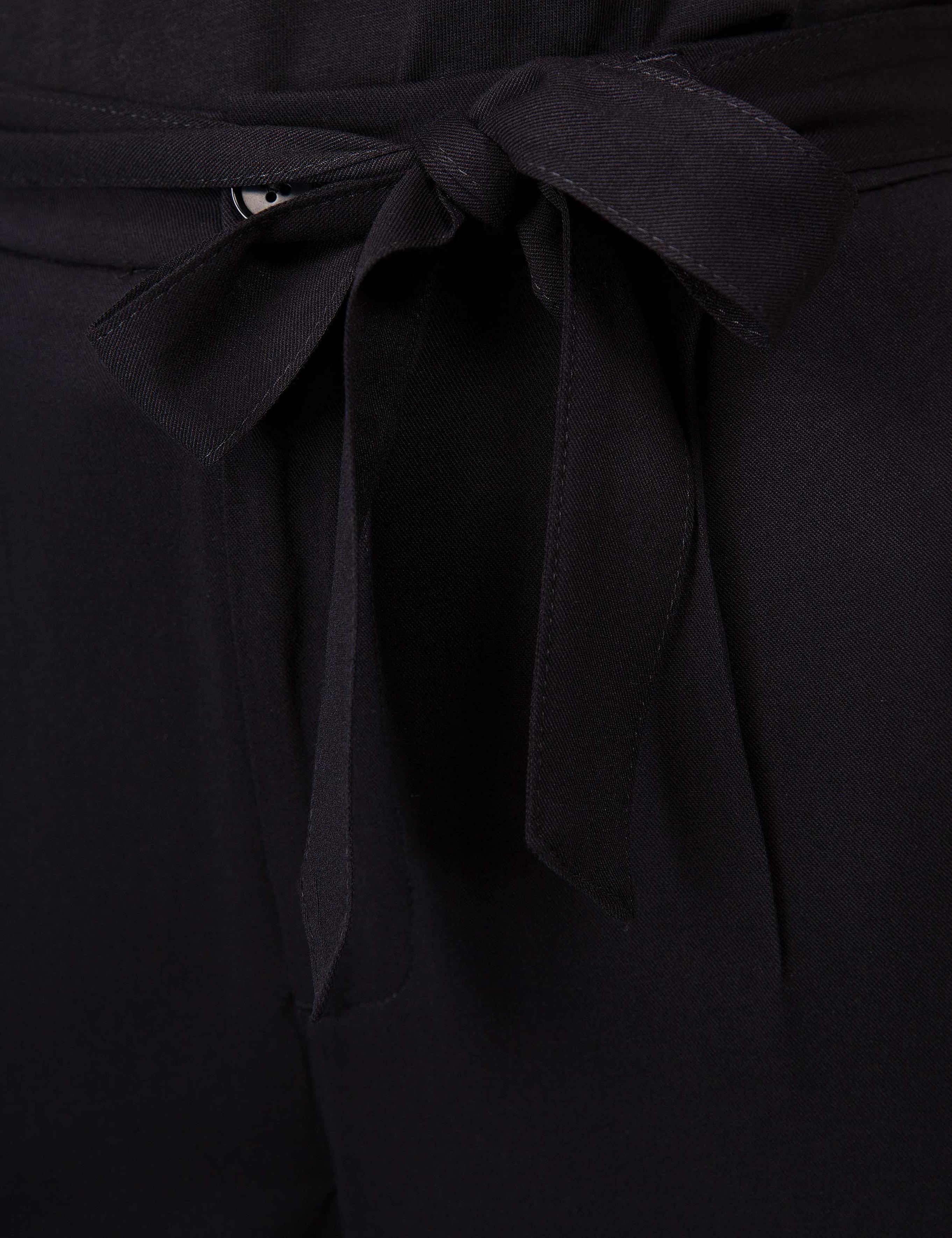 Siyah Carrot Fit Kumaş Pantolon