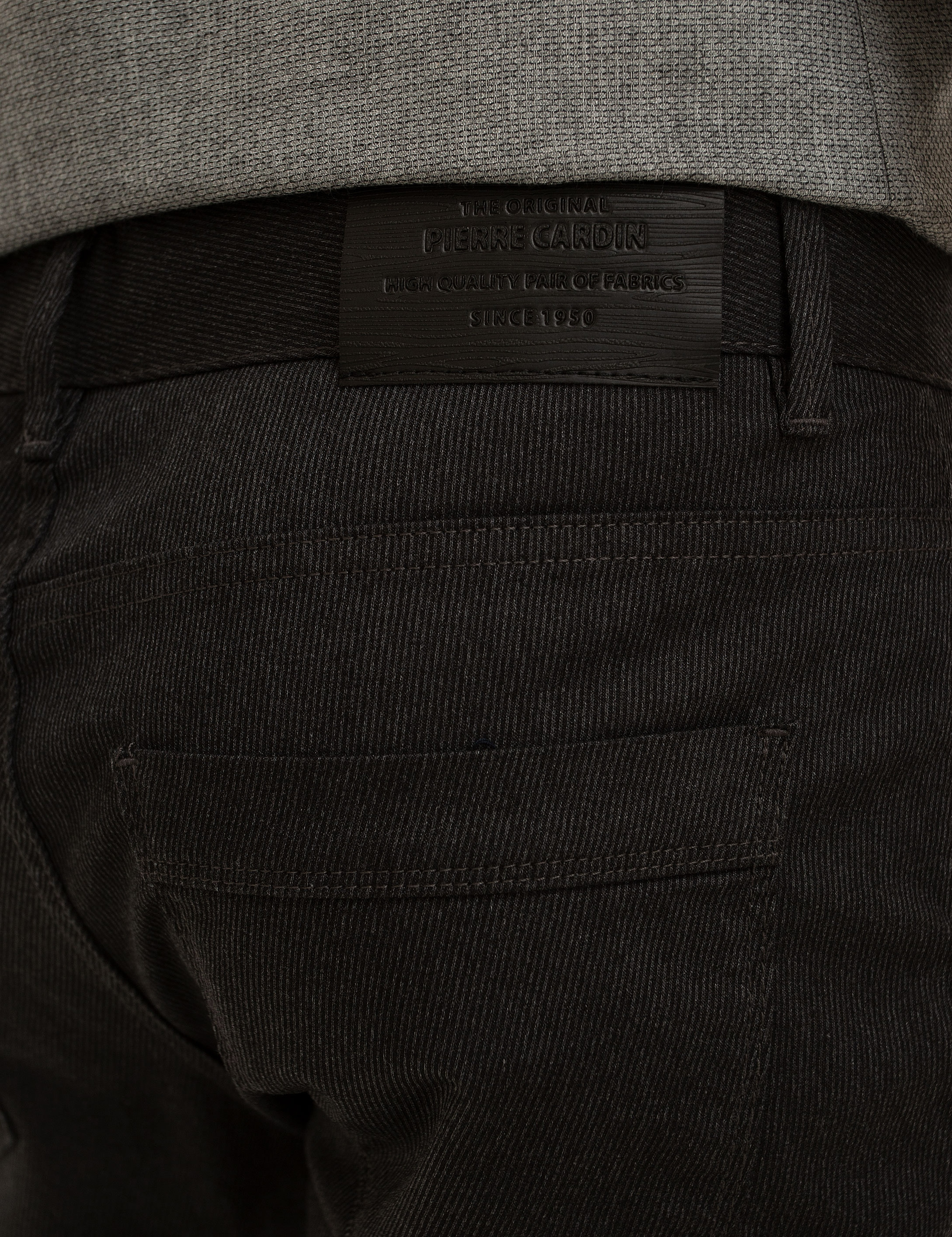 Siyah Slim Fit Kanvas Pantolon - Image 4
