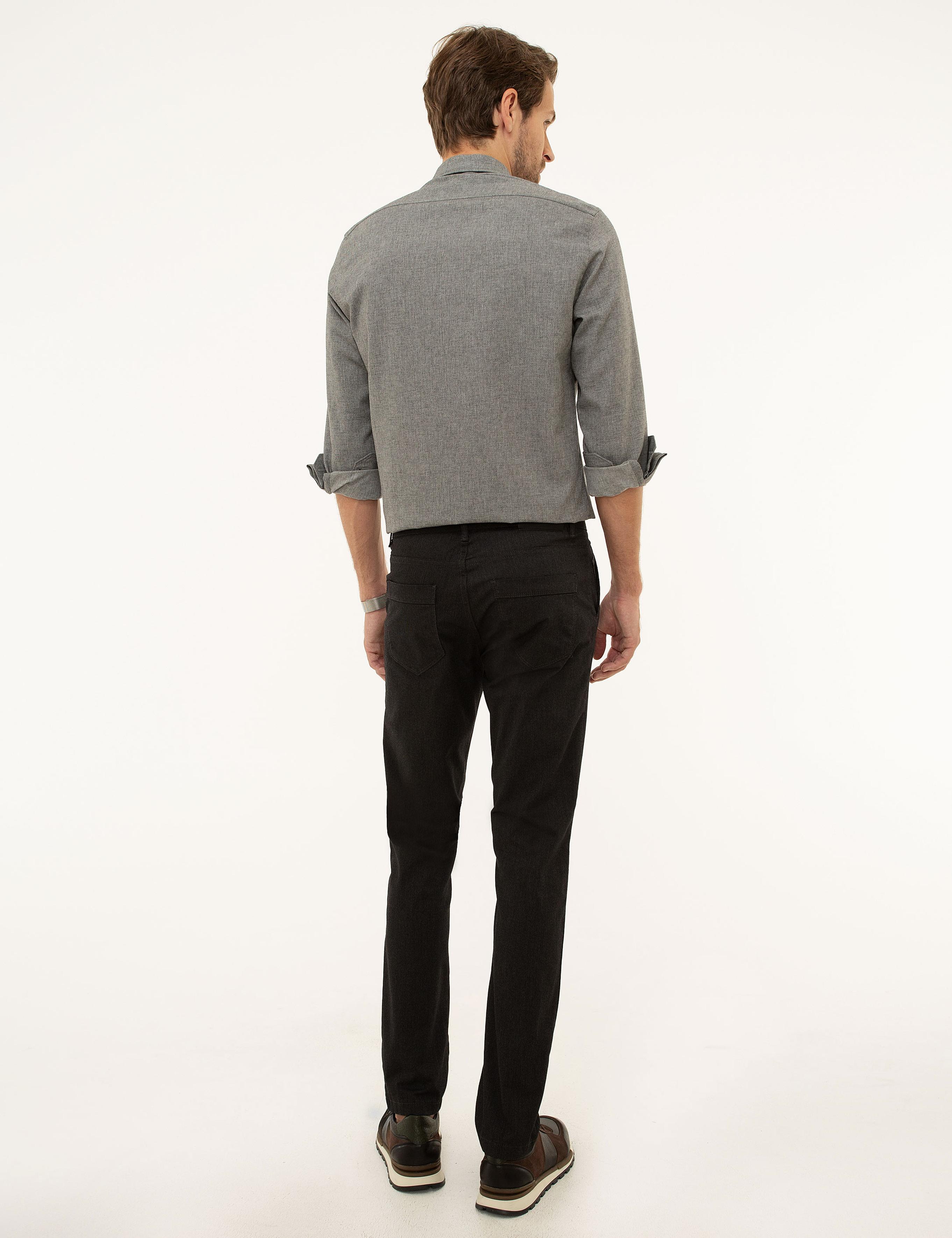 Siyah Slim Fit Chino Pantolon