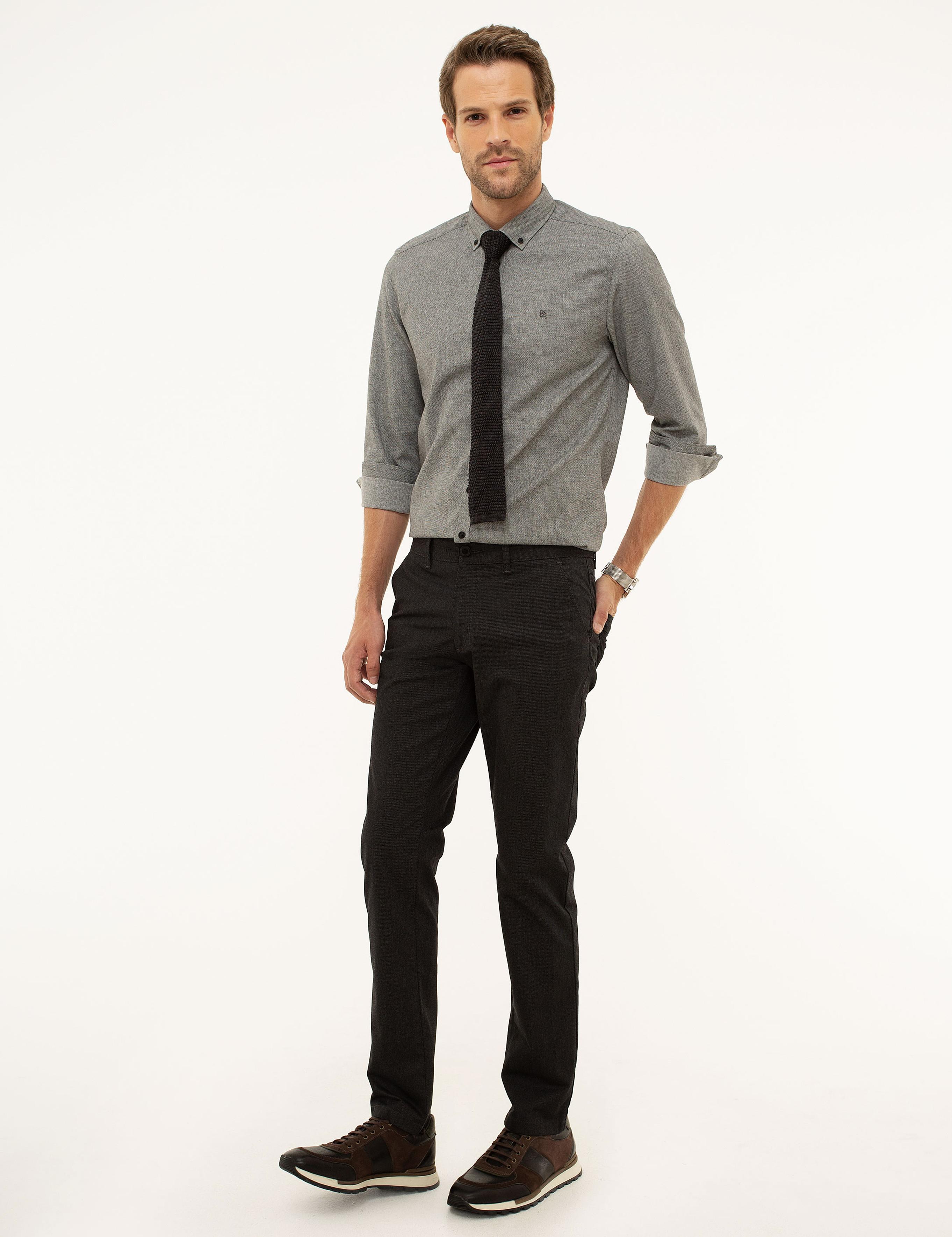 Siyah Slim Fit Chino Pantolon