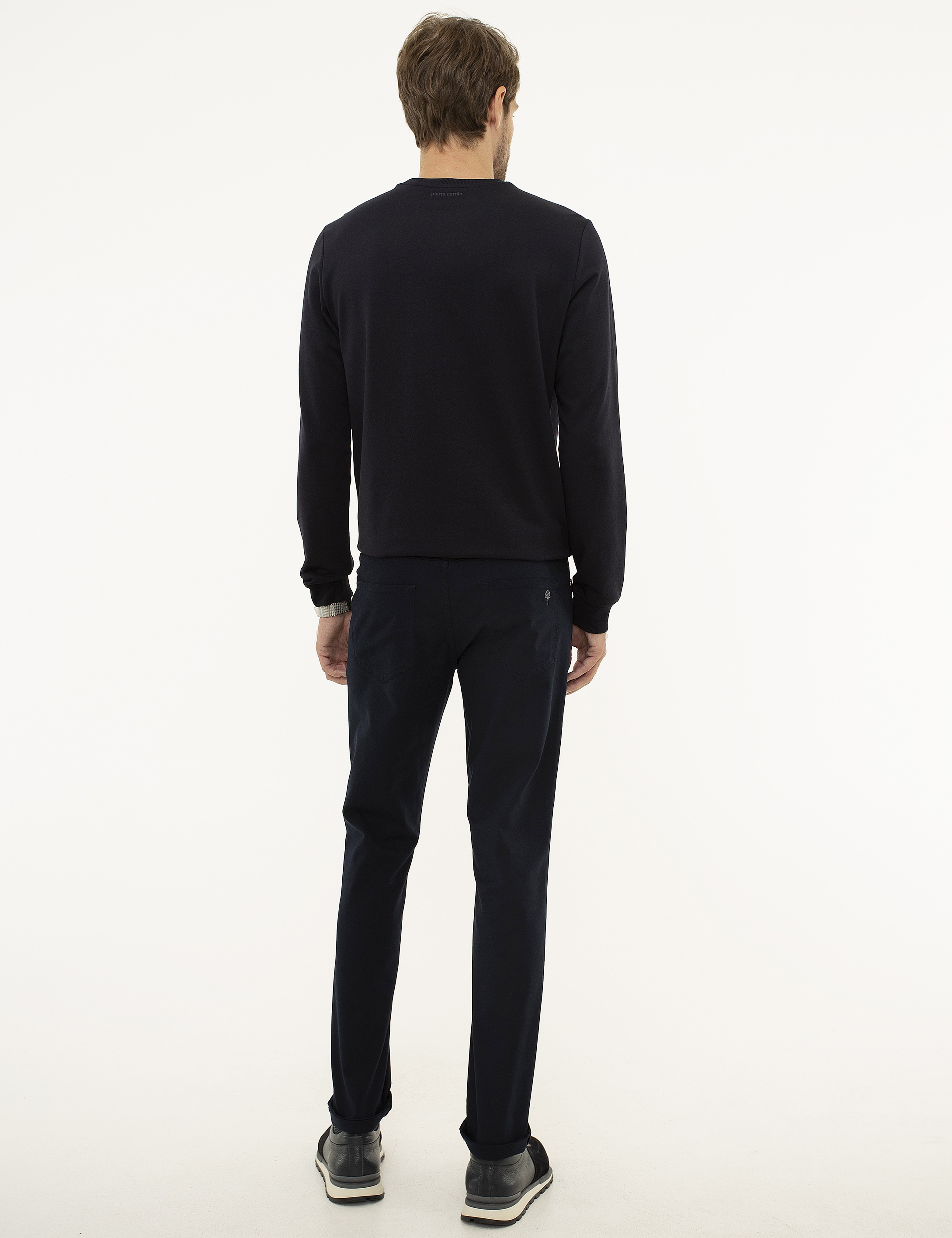 Lacivert Slim Fit Kanvas Pantolon - Image 3