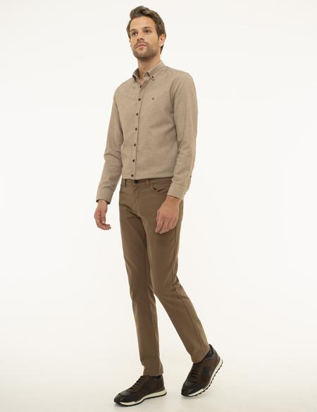 Açık Kahverengi Slim Fit Chino Pantolon - 50209077069