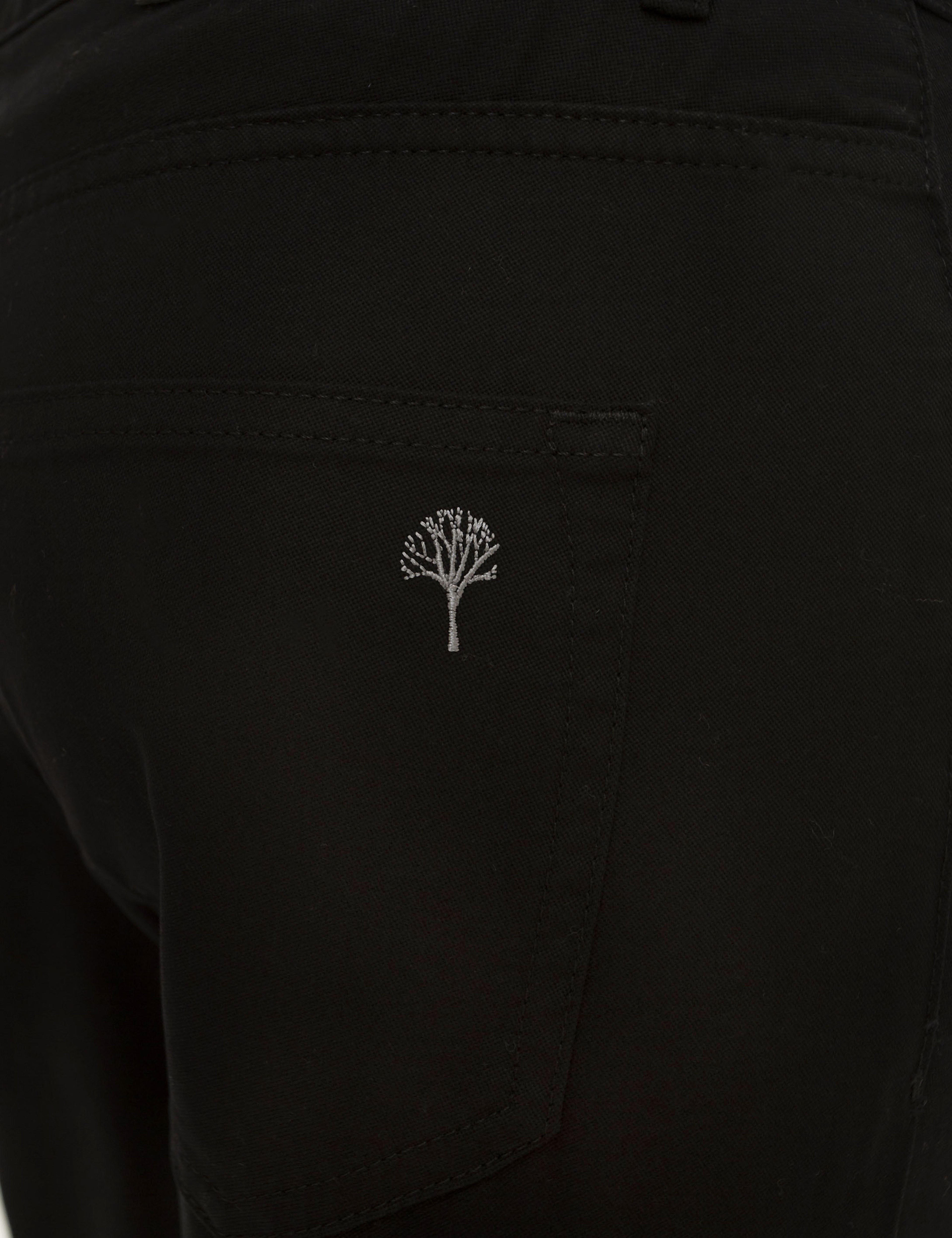 Siyah Slim Fit Kanvas Pantolon - Image 4