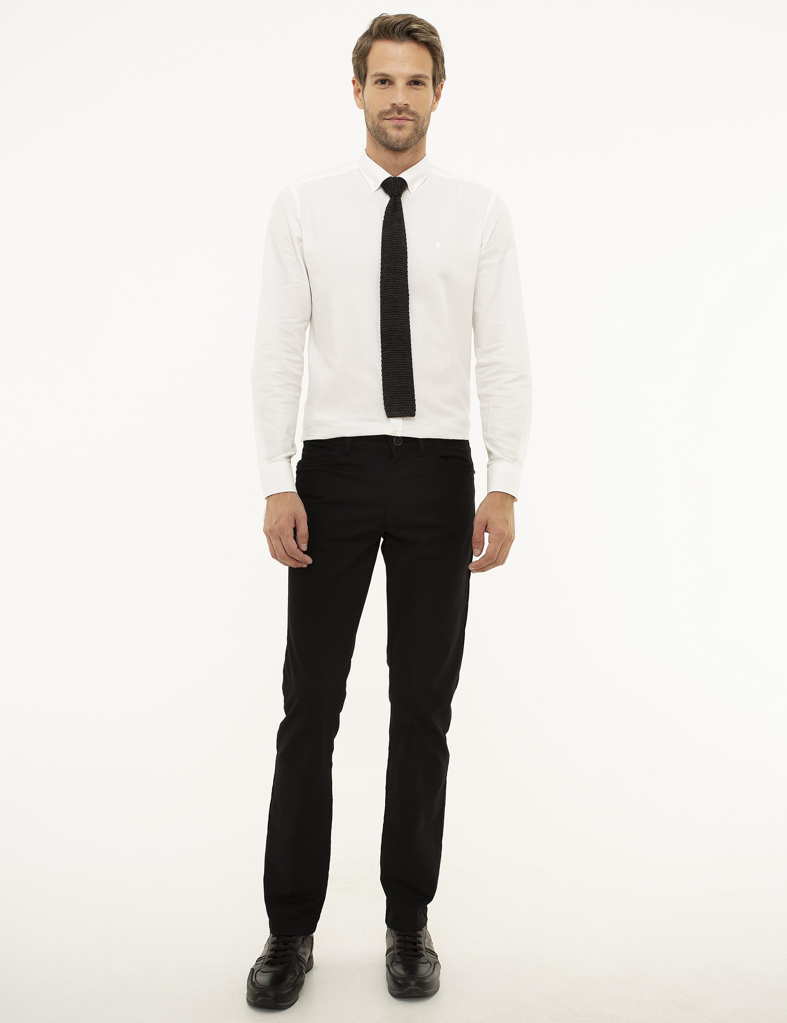 Siyah Slim Fit Chino Pantolon