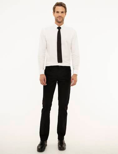 Siyah Slim Fit Chino Pantolon