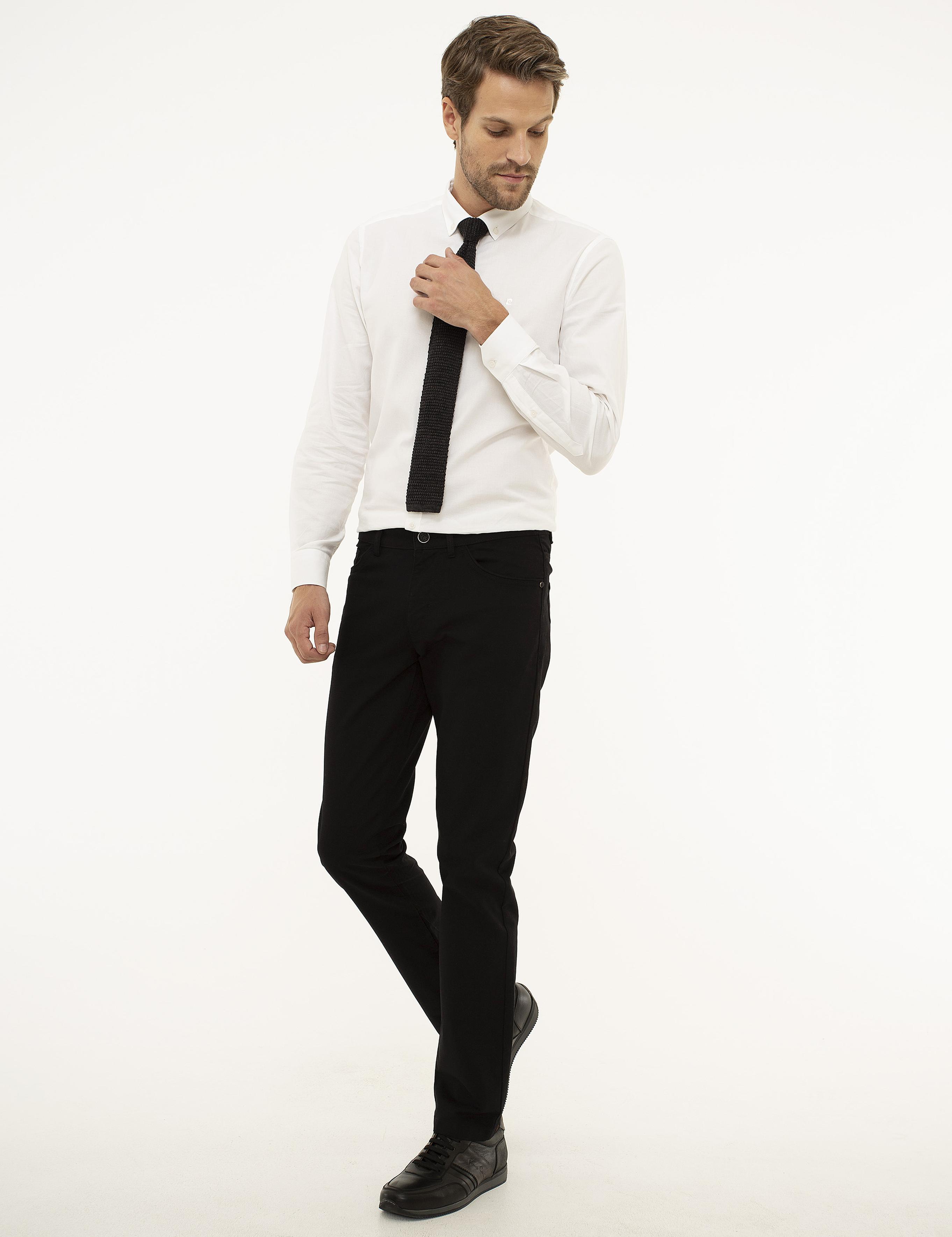 Siyah Slim Fit Chino Pantolon