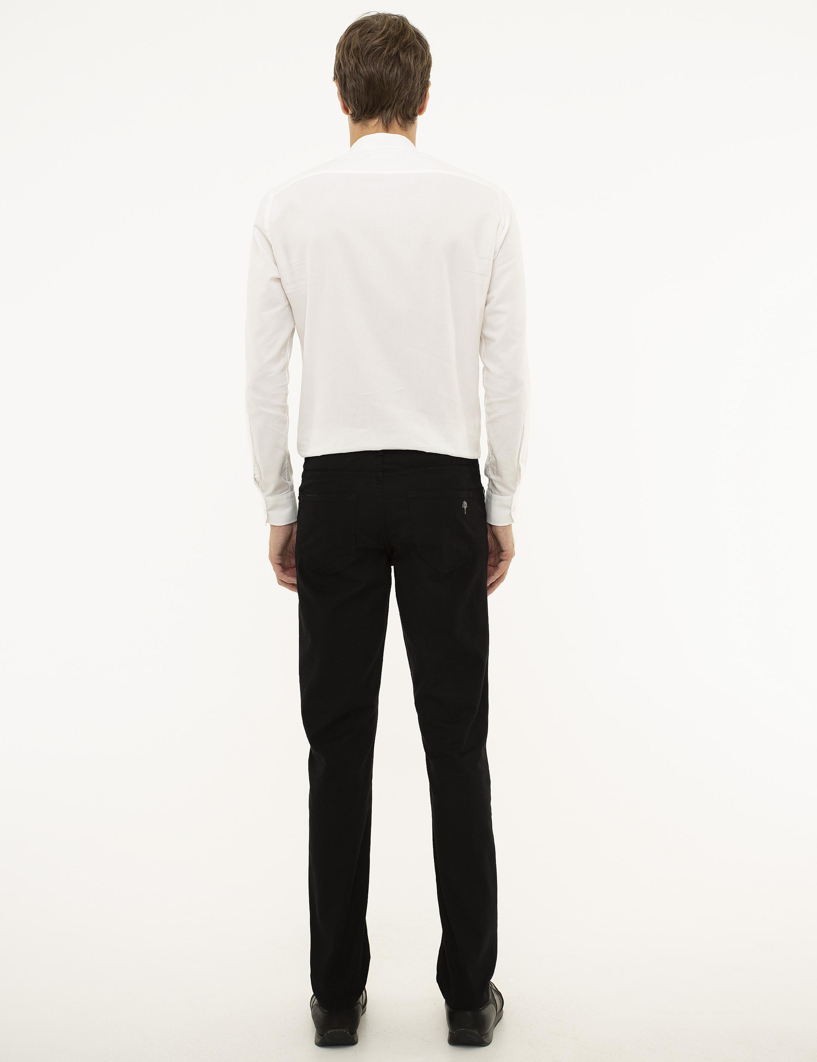 Siyah Slim Fit Chino Pantolon