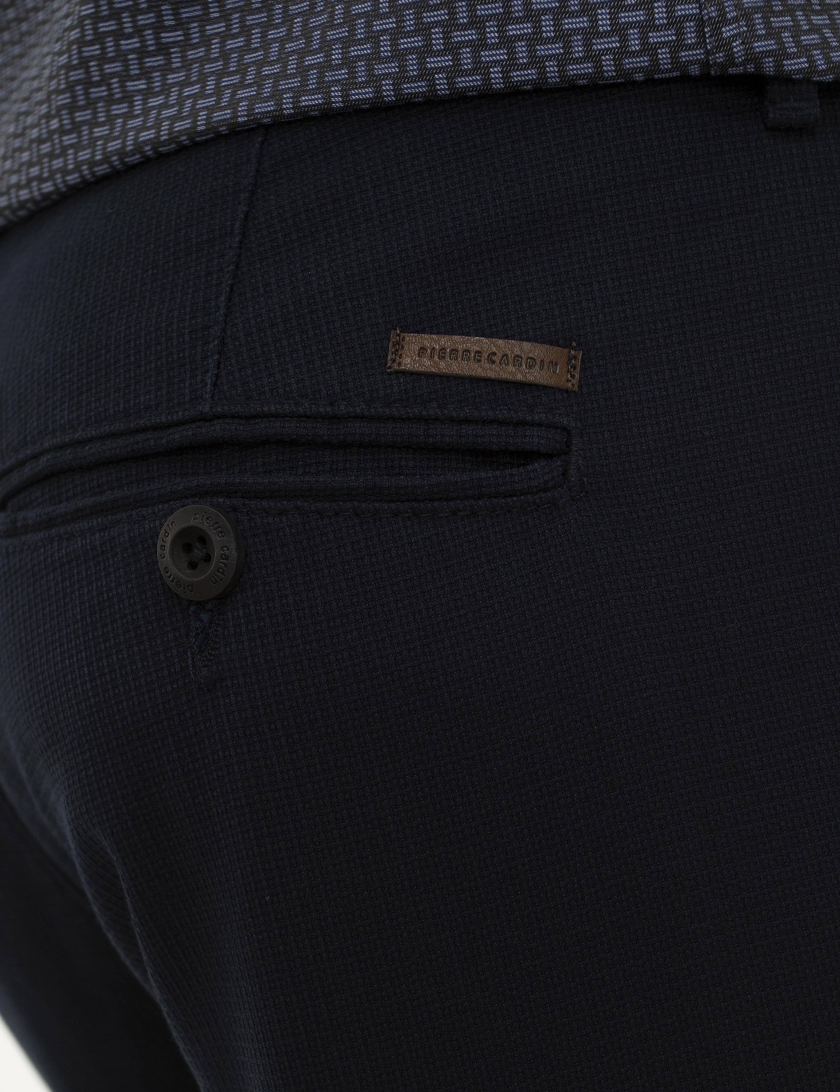 Lacivert Slim Fit Kanvas Pantolon