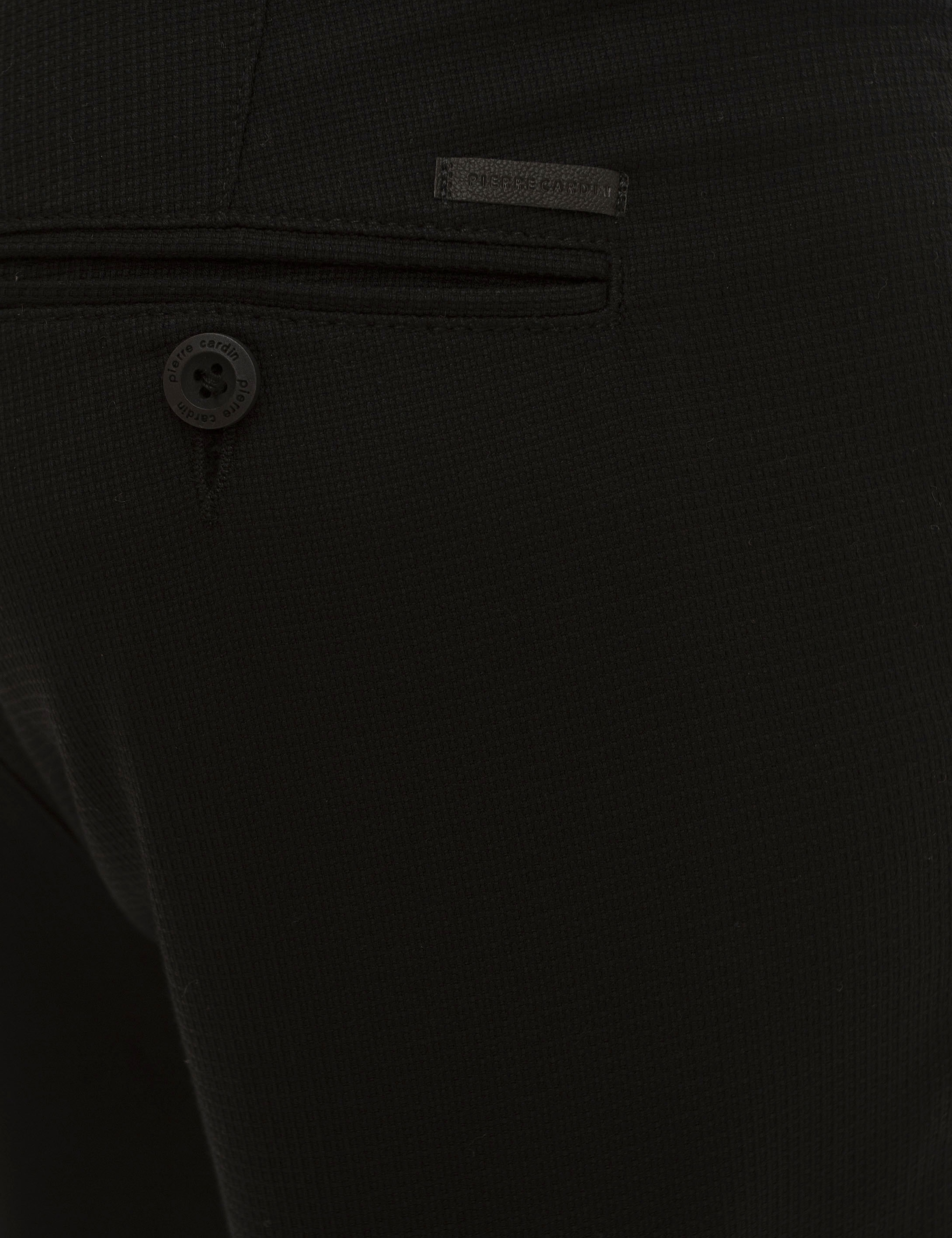 Siyah Slim Fit Chino Pantolon - Image 4