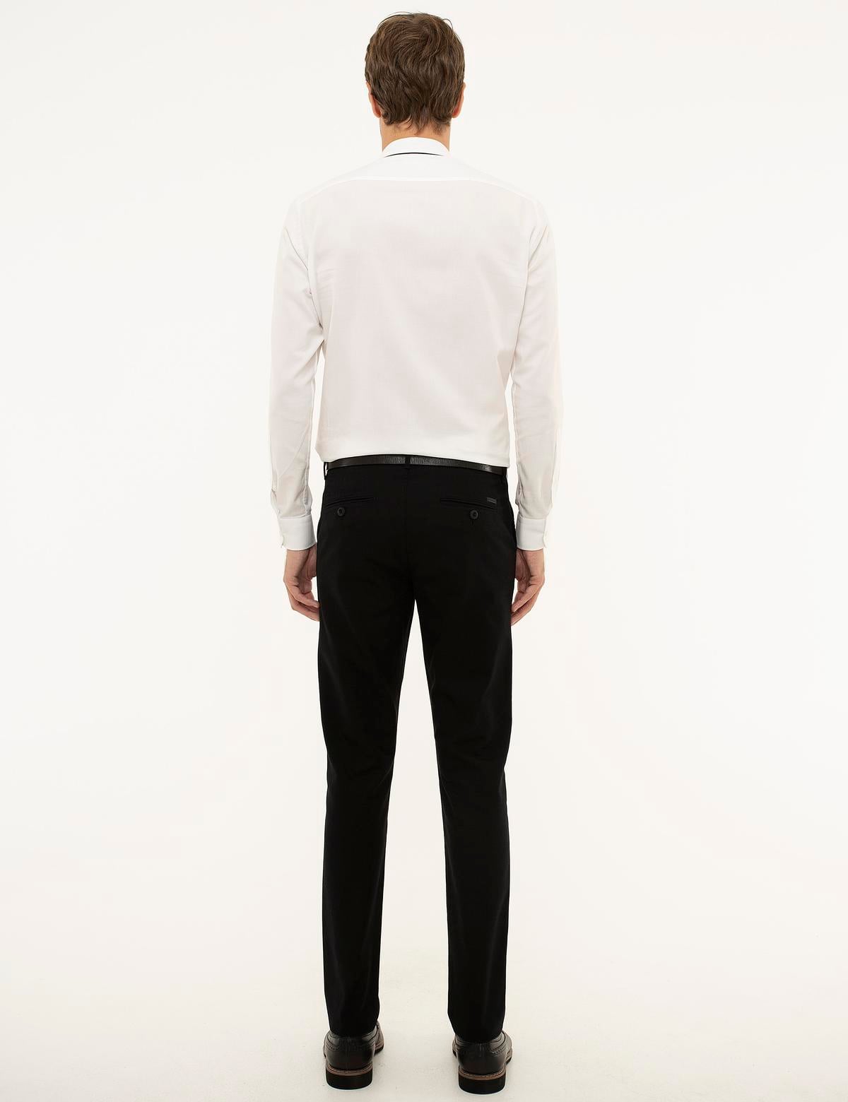 Siyah Slim Fit Chino Pantolon - 50209082074