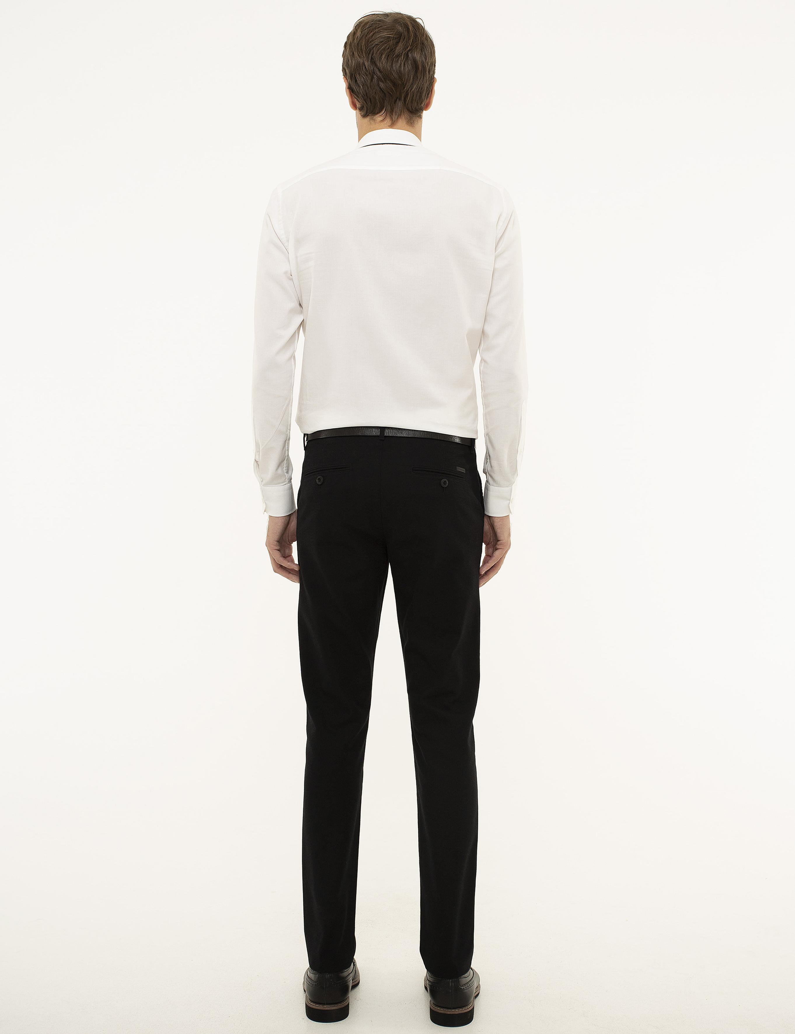 Siyah Slim Fit Chino Pantolon