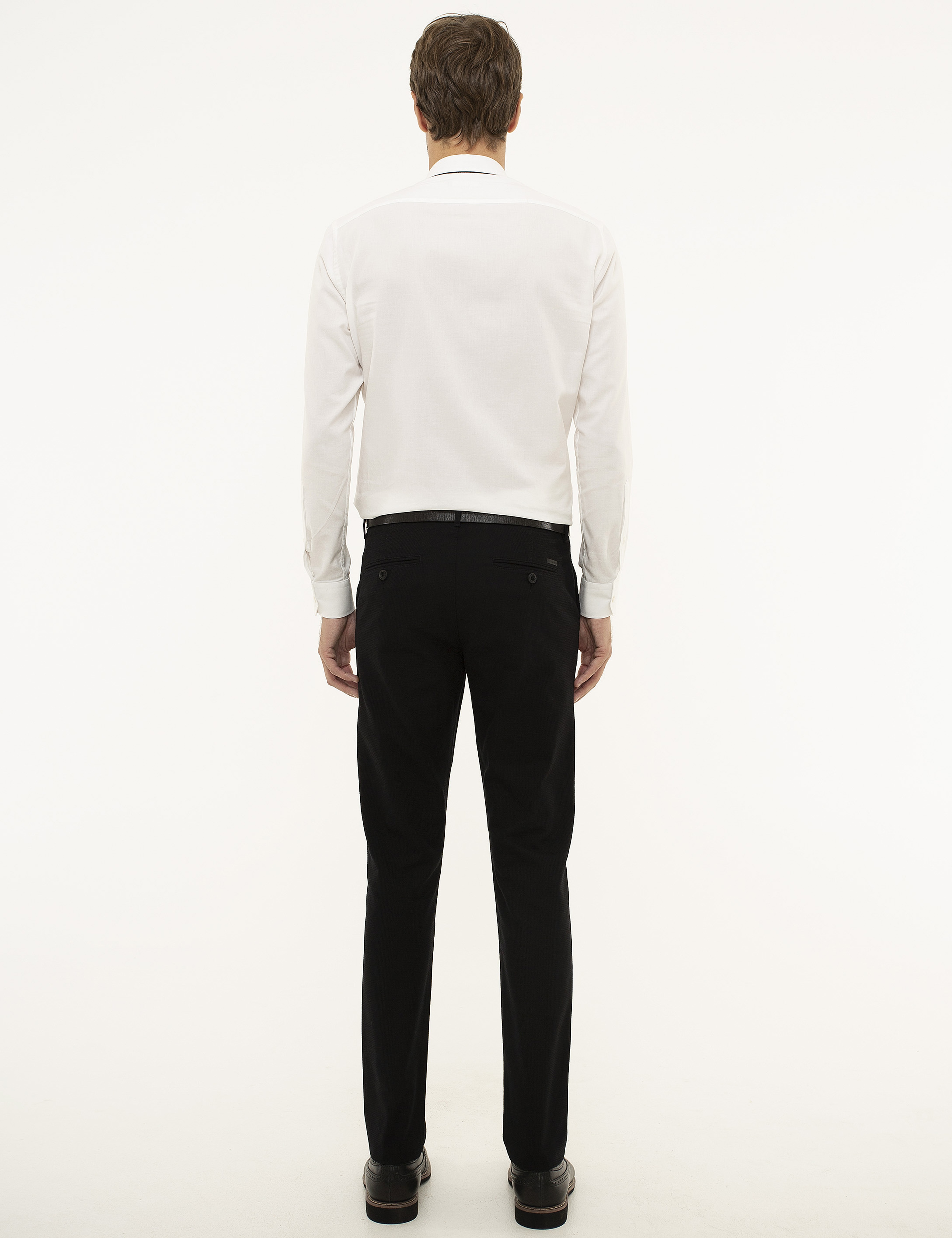 Siyah Slim Fit Chino Pantolon